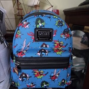 Loungefly Marvel Superhero Blue Backpack